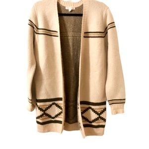 Honey Punch Open Knit Cardigan Cream Size Medium